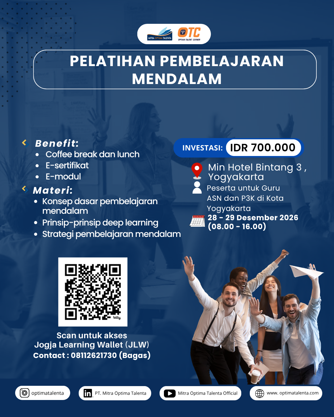 Flyer Pelatihan Pembelajaran Mendalam Untuk Guru