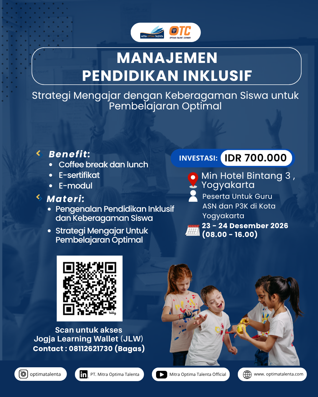 Flyer Manajemen Pendidikan Inklusif: Strategi Mengajar dengan Keberagaman Siswa untuk Pembelajaran Optimal