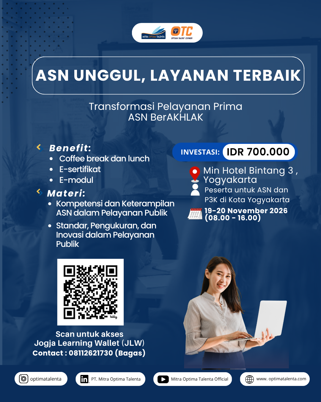 Flyer ASN Unggul, Layanan Terbaik: Transformasi Pelayanan Publik (Service Excellent in Action)
